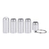 Pill Box - Aluminum Alloy Waterproof Daily Small Organizer for Outdoor Travel, Keychain Holder (5 Cases)