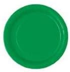 Luxurious Emerald Green Solid Round Dinner Plates, 9" (Pack of 16), Elegant Design
