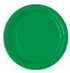 Luxurious Emerald Green Solid Round Dinner Plates, 9" (Pack of 16), Elegant Design
