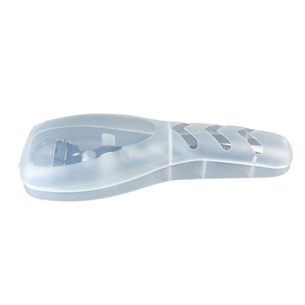 White Razor Case, Portable Travel Protector for Men Manual Razor, Plastic Box Cover Container Storage Shaver Holder