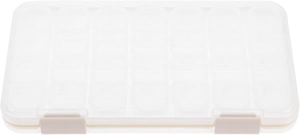 YOSADIER Portable 7-Day Weekly Medicine Organizer Box 28 Compartments Small Size White Pill