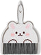 Veewon Mini Dustpan and Brush Set, Portable Cleaning Tools with Soft Bristles for Home Office (White)