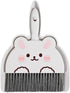 Veewon Mini Dustpan and Brush Set, Portable Cleaning Tools with Soft Bristles for Home Office (White)