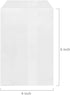 Pack of 100 Quotidian White Flat Medium Wax Glassine Paper Bags 4" x 6" (10 x 15.2cm) - Buffet Craft Supplies, Business