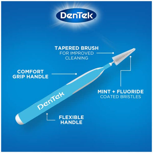 DenTek 47701002582 Wide Brush, 16 Count, Pack of 3 for Dental Care.