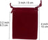 HRX Package Mini Velvet Gift Bag with Drawstring, 20PCS Burgundy Red Velvet Jewelry Pouches
