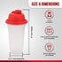 SIGNORA WARE Shaker Bottles | 17-Ounce Plastic Protein Shake Bottle for Smoothies, Dressings, and More