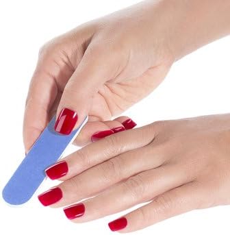Professional Mini Blue Finger Nail Files, 120/240 Washable Emery Boards, 12 Fingernail Files Per Pack