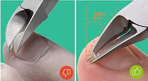 Toenail and Fingernail Clippers Set | Large Toenail Clippers for Ingrown or Thick Nails | Stainless Steel Nail Clippers