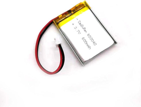 3.7V Li Lipo Lithium Polymer Ion Battery Pack with 2 Pin 2.0mm/1.25mm JST Connector (603040 600mAh)