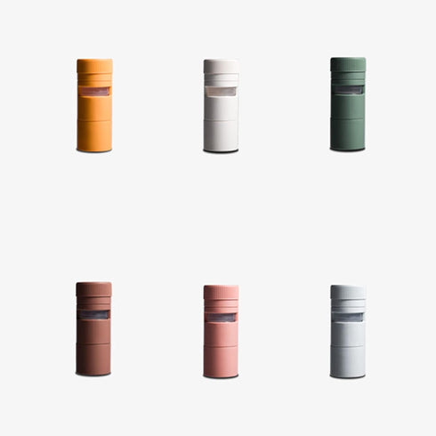 Lohat 7 Weekly Pill Organizer, AM PM Grindable Pill Box with Detachable Pill Case to Hold Medicine, Vitamins