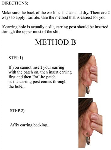 EarLite 180 (60 Ea X 3 Packs) Invisible Earring Ear Support Waterproof Patches in ZipLock Pouch, Made in USA