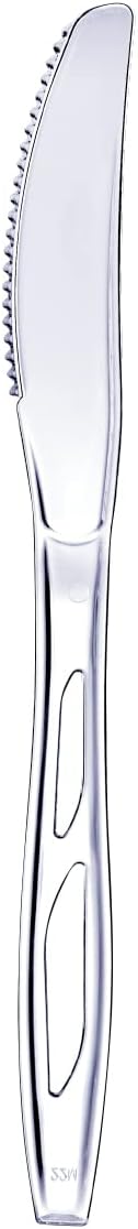 Comfy Package [200 Count Premium Heavyweight Disposable Knives - Clear Plastic Knives Heavy Duty, Perfect for Parties, Events, and Catering by Comfy Package