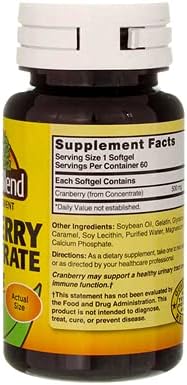 Nature's Blend Cranberry Concentrate 500 mg Soft Gels, 60 ct, Pack of 2
