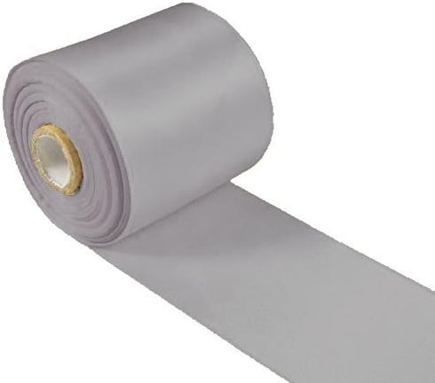 Double Faced Satin Ribbon 5yd 3" Silver for Hair Bows, Dance, Floral Designs, Gift Wrapping, Sewing, Decoration