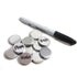 Silver Empty MINI Round Metal Pans, 60 Pack for Eyeshadow Palette, Magnetic Makeup Palette (18.5mm)
