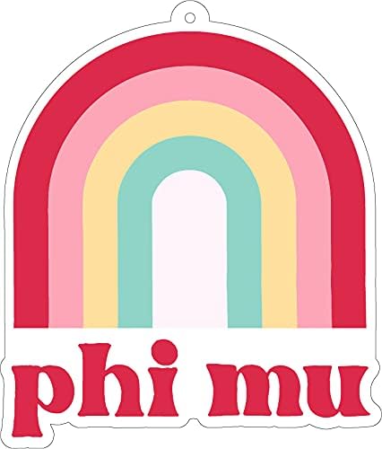 Phi Mu Rainbow Air Freshener, 2/Pack, Flowers & Sunshine Scent