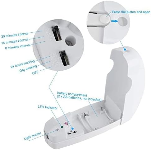 Automatic Adjustable Fragrance Dispenser Wall-mounted Aerosol Spray Air Freshener for Home Room Office Hotel