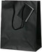 JAM Paper Gift Bags with Rope Handles, Medium, 8 x 10 x 4, Black Matte, 3/Pack
