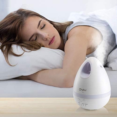 HUGMO 200 mL Essential Oil Diffuser & Cool Mist Air Humidifier, Aromatherapy Ultrasonic Diffuser and LED Nightlight