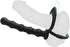 HAOSOAH 2-in-1 5.12 Inch 2.3 oz Dual Cock Ring with Anal Plug, Silicone Design, Length, (Black)
