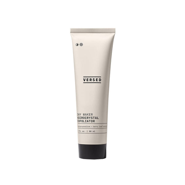 Versed Day Maker Microcrystal Exfoliating Cleanser - Creamy Facial Wash, Vegan Biodegradable Alternative to Microbeads