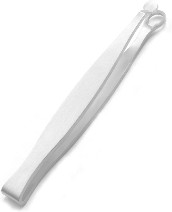 Precision Nose Hair Tweezer, Stainless Steel Round Head Grooming Scissor for Safely Trim Nose and Ears (Silver A)