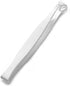 Precision Nose Hair Tweezer, Stainless Steel Round Head Grooming Scissor for Safely Trim Nose and Ears (Silver A)