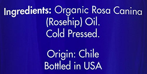 Zongle Therapeutics Organic Rosehip Oil for Face, Cold Pressed – 100% Pure, for Skin and Hair, 1 OZ