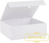 Large White Gift Box 2 Pcs, 13.5x11.8x4.7 Inches, Luxury Rectangle Gift Boxes with Magnetic Closure Lid for Gift