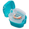 Coolrunner Denture Case - Denture Cup with Strainer, Storage Box for Travel, Retainer Cleaning (Green)