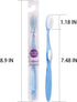 Firm Toothbrush - Extra Hard Bristle for Adult Smokers, Multicolor Transparent Travel Kit, 12 Pack