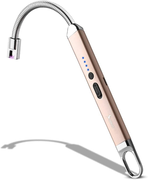 SUPRUS Rechargeable USB Lighter - Arc Electric Lighter with Safety Switch, 360° Flexible Neck, Flameless Grill Long