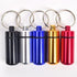 Onwon Waterproof Aluminum Pill Box Case, Keychain Container, 6 Pcs in 6 Colors