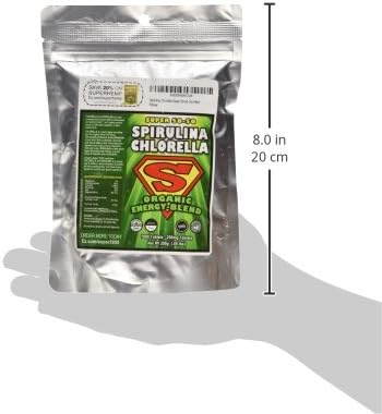 Sunlit Super 50/50 Organic Chlorella Spirulina Tablets, Super Greens Supplement for Immune Support, 1000 Superfood Tabs