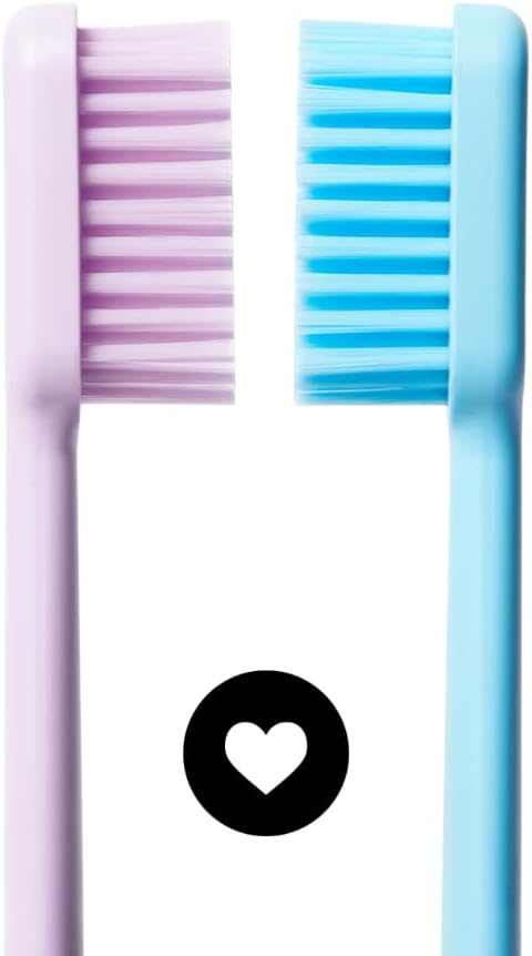 Pack 2 100% 2-Pack Boie USA Extra Soft Toothbrush of - with Recycled Handles - Gentle on Sensitive Teeth and Gums, Made