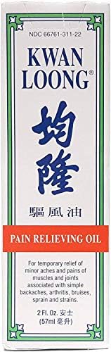 Kwan Loong Medicated Massage Oil for Pain Relief, 2 oz, Menthol Oil for Arthritis, Joint Discomfort, Sore Muscle
