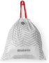 Brabantia PerfectFit Trash Bags, Size J, 5.3-6.6 Gal, Thick Plastic Liners with Drawstring (40 Bags)