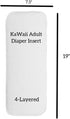 Kawaii Adult Reusable Cloth Diaper - Large Waterproof Incontinence Underwear with Super Absorbent Insert - Leak Proof