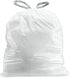 Plasticplace Custom Fit Trash Bags, Compatible with simplehuman Code F, 100 Count, 6.5 Gallon, White