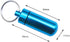Purple Mini Pill Organizer, Metal Pill Box with Keychain Case, Waterproof for Outdoor Travel, Camping, Hiking