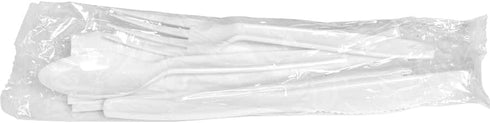 Genuine Joe GJO58926 Fork/Knife/Spoon Utensil Kit - White, Pack of 250