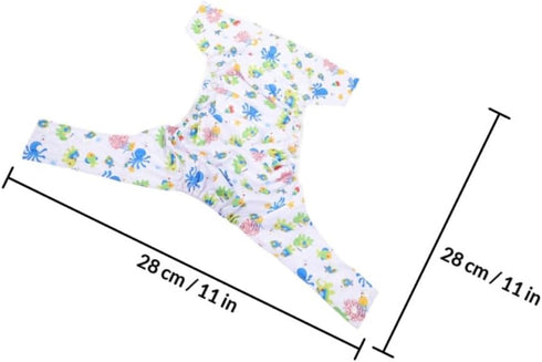 HAMPPLIES 2pcs Reusable Adult Cloth Diapers with Adjustable Snap Closure, Breathable Leakproof Incontinence Underwear