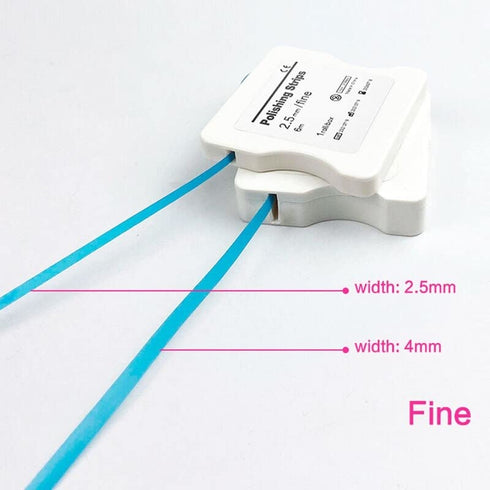 Dental Polishing Strips - Tooth Polisher Dental File for Teeth Sanding Grinding Deep Teeth Cleaning Tool Tooth Polish Abrasive Strip Oral Care Cleaning Tool - Fine 1 Roll 2.5mm x 6M