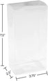 Clear PET Plastic Storage Boxes, 8 Pack, 7.5"x3.75"x2.5", Transparent Gift Boxes for Party Favors