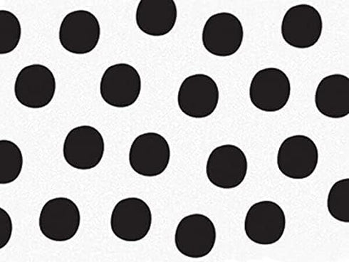 Black and White Polka Dot Tissue Paper, 20 Inch x 30 Inch, 48 Sheets Premium Paper