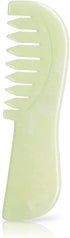 Long Gua Sha Comb, Natural Jade Stone GuaSha Scraping Massage Therapy Tool,