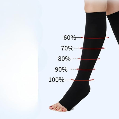 SULEAD Plus Size Compression Socks, Graduated Compression, Varicose Veins Elastic Support, Post-Surgery Recovery Aid