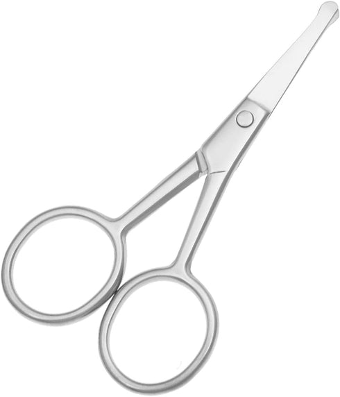 Safety Hair Scissors Stainless Steel Blunt Tip Scissor for Hair Cutting Professional Grooming for Eyebrows, Nose, Moustache, Beard Men Women by Motanar