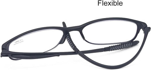 4 Pack Computer Blue Light Blocking Reading Glasses, Flexible Lightweight Anti Eyestrain Readers for Men & Women +1.00